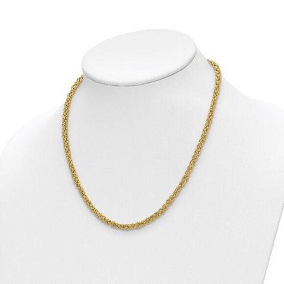 Leslie's 14K Two-tone Polished Link 18 inch Necklace